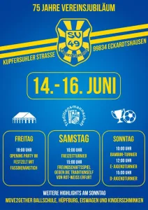 75 Jahre - SV 49 Eckardtshausen: Festwochenende vom 14. bis 16. Juni 2024