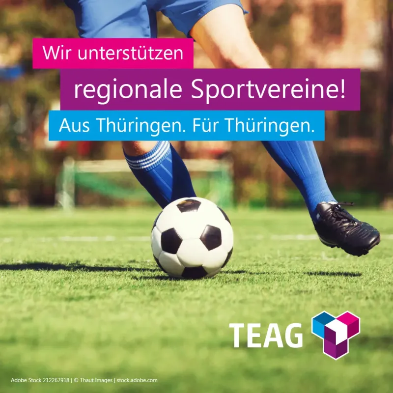 „Thüringer Energie“ am Geißrain: TEAG unterstützt unseren SV 49 Eckardtshausen