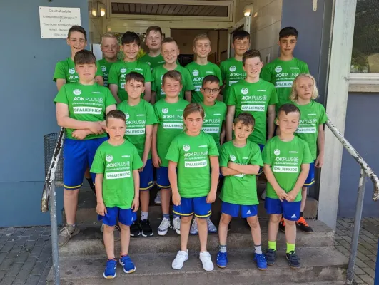 Geißrainer Einlaufkids beim ThSV gegen Potsdam